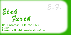 elek furth business card